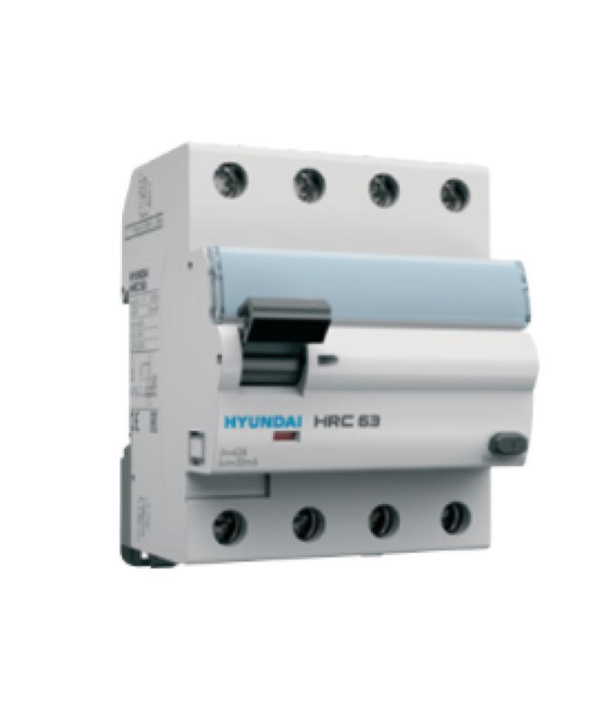 HRC | Residual Current Circuit Breaker | HRC25–HRC100 (4-Pole, 300 mA, Type A)