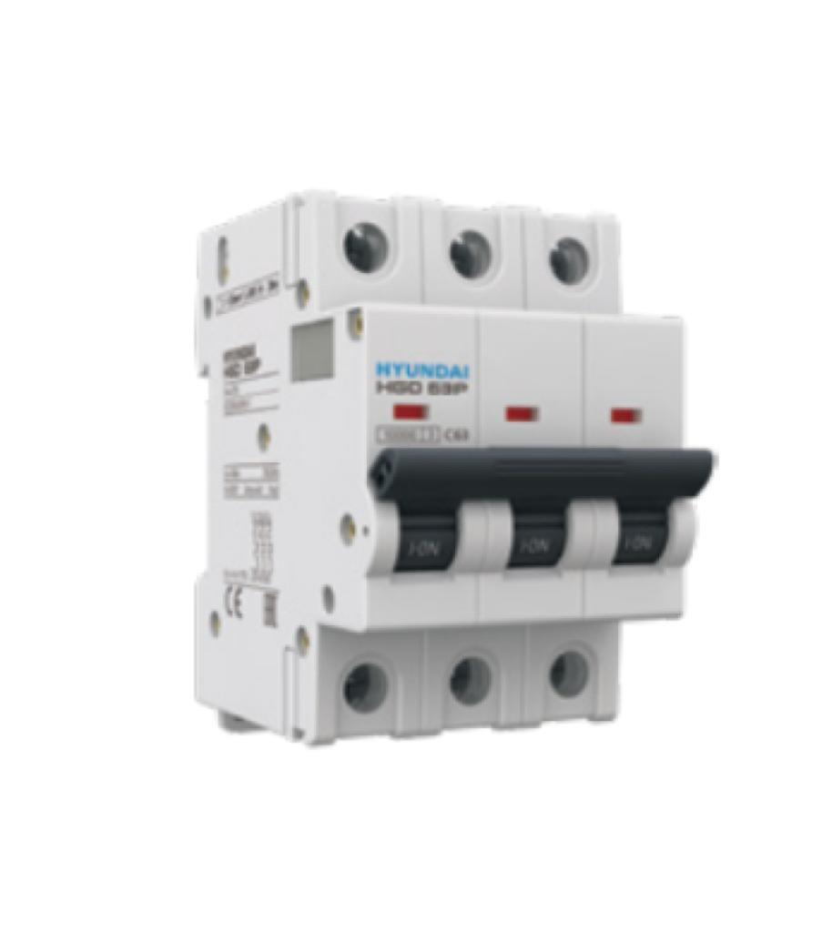 HGD63P 01–125 | Miniature Circuit Breaker | 3-Pole | 10 kA | C Curve